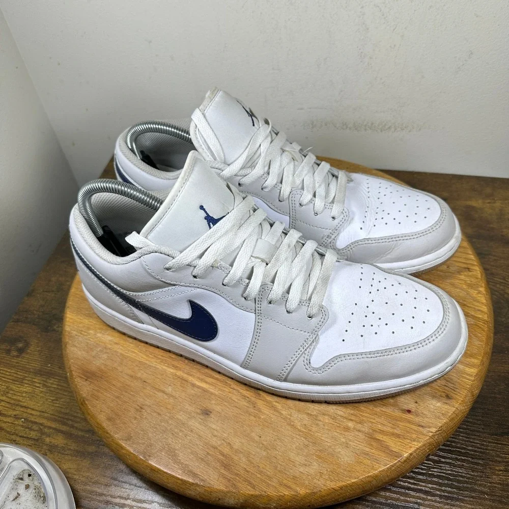 Nike Air Jordan 1 Georgetown White Midnight Navy Gum 553558-146 Mens Size 11.5